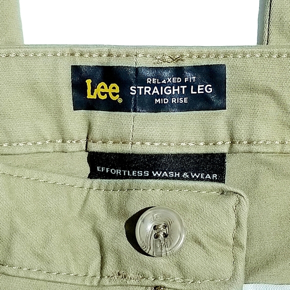 Lee Womens Relaxed Fit All Day Straight Leg Mid Rise Pant Flax Size 8 Medium NWT - Picture 4 of 8